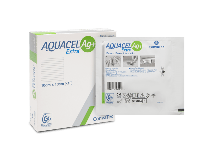 Aquacel Ag Extra Hydrofiber Dressing X Cm N Conva