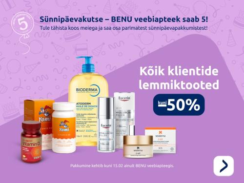 Kõik klientide lemmiktooted kuni 50%