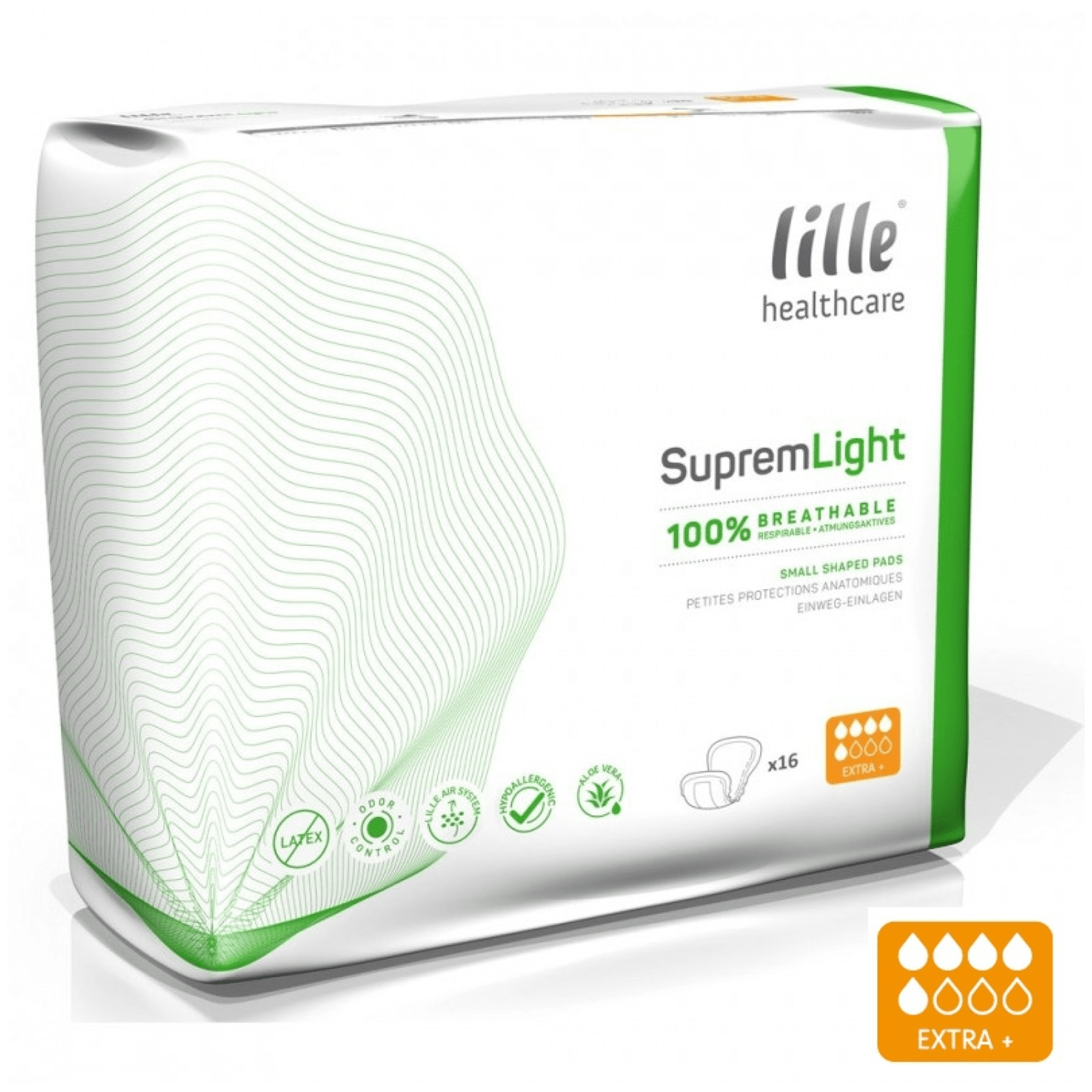 Lille Suprem Light Extra Plus Shaped Pads N16 Ontex 5228